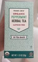 Mängden socker i Organic peppermint herbal tea