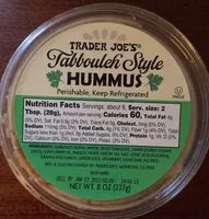Mängden socker i Trader Joe’s Tabbouleh Style Hummus