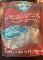 Mängden socker i Cranberry and almonds
