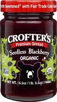 Mängden socker i Crofters organic premium spread seedless blackberry