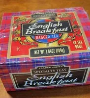 Mängden socker i English breakfast bagged tea