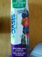 Mängden socker i Jus de pomme-raisin fait de concentré avec vitamine C ajoutée