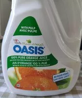Mängden socker i Oasis 100% pure orange juice avec pulpe