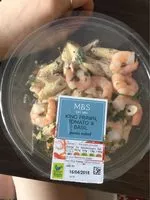 Mängden socker i King Prawn, Tomato & Basil Pasta Salad