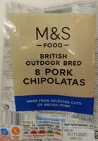 Mängden socker i M&S Select 8 Pork Chipolatas