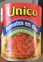 Mängden socker i Unico Diced Tomatoes with Herbs & Spices