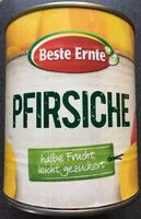 Mängden socker i Pfirsiche halbe Frucht leicht gezuckert