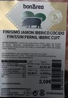 Mängden socker i Finísimo jamón ibérico cocido
