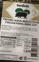 Mängden socker i Finisimo jamón ibérico cocido