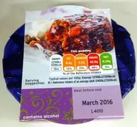 Mängden socker i Luxury Fruit & Nut Christmas Pudding