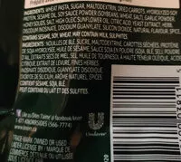 Mängden socker i Nouilles au miel et a l'ail