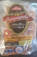 Mängden socker i Campagnolo pain Multigrain grains entiers 100%