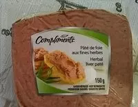 Mängden socker i Pâte de foie aux fines herbes