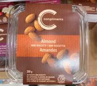 Mängden socker i Almond biscotti