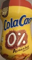 Mängden socker i Cola Cao 0% azúcares