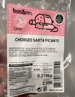 Mängden socker i Chorizo sarta picante
