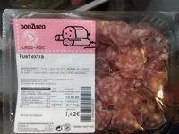 Mängden socker i Fuet extra