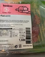 Mängden socker i Fuet extra