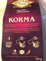 Mängden socker i Korma 3 step