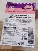 Mängden socker i Fuet Extra con Pavo