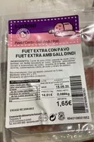 Mängden socker i Fuet extra con pavo