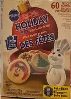 Mängden socker i Holiday Shape Sugar Cookie Dough