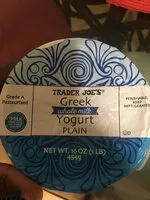 Mängden socker i Plain Greek Whole Milk Yogurt