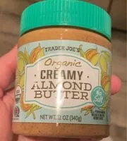 Mängden socker i Organic creamy almond butter