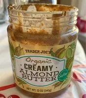 Mängden socker i Organic Creamy Almond Butter