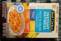 Mängden socker i Instant Oatmeal Fruit and Cream Variety Pack