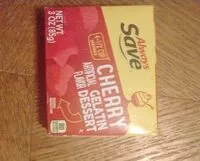 Mängden socker i Cherry artificial flavor gelatin dessert