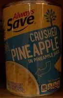 Mängden socker i crushed pineapple