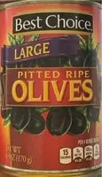 Mängden socker i Large pitted ripe olives