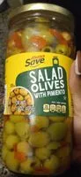 Mängden socker i Salad olives with pimento
