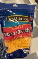 Mängden socker i Shredded sharp cheddar cheese