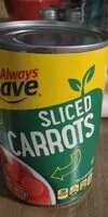 Mängden socker i Sliced carrots