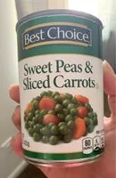 Mängden socker i Sweet peas & sliced carrots