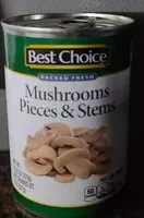 Mängden socker i Mushrooms Pieces and Stems