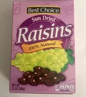 Mängden socker i Sun Dried Raisons 100 percent natiral