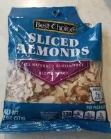 Mängden socker i Sliced almonds