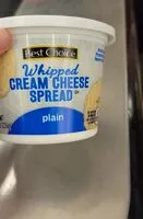 Mängden socker i Whipped cream cheese