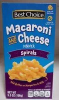 Mängden socker i Macaroni and cheese spirals