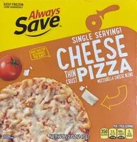 Mängden socker i Single serving cheese pizza