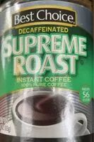 Mängden socker i Decafinated SUPREME ROAST Instant Coffee 100% Pure Coffee