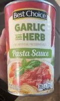 Mängden socker i Garlic and herb pasta sauce