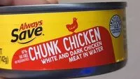 Mängden socker i Chunk chicken white and dark chicken meat in water