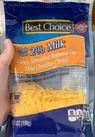 Mängden socker i Fancy shredded reduced fat mild cheddar cheese