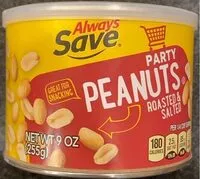 Mängden socker i Roasted & salted party peanuts