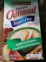 Mängden socker i Insant oatmeal apples and cinnamon