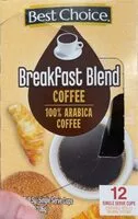Mängden socker i Breakfast blend coffee